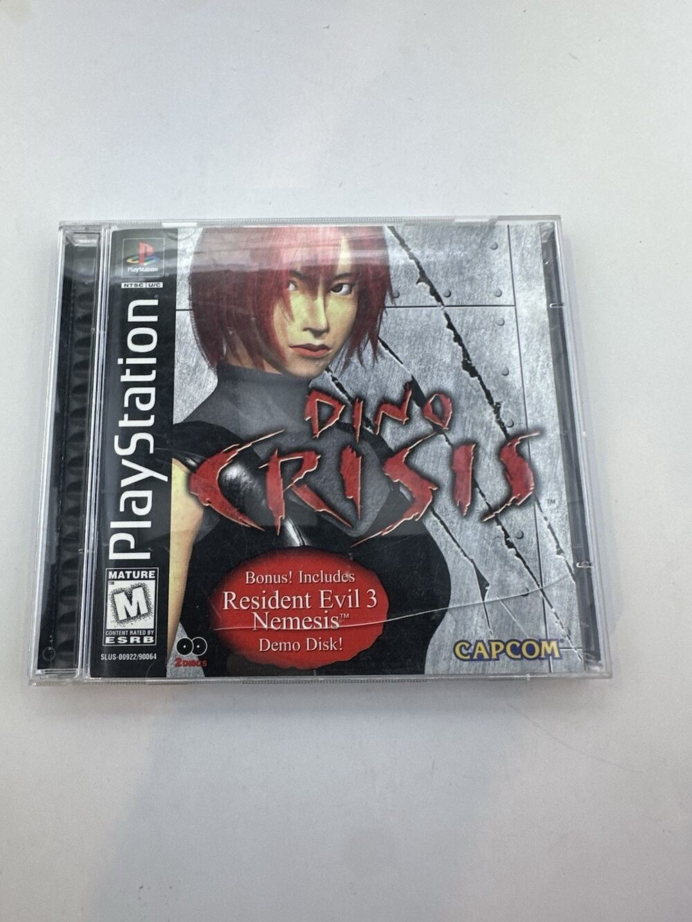 Dino Crisis Sony PlayStation 1 PS1 CIB & Resident Evil 3 Demo Disc Rare Retro